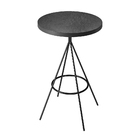 Conjunto Mesa Bistrô Com 2 Banquetas Sara Courino Preto | Aço